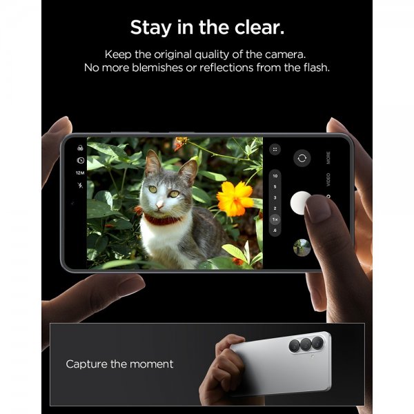 Spigen Samsung Galaxy S26 Kameraskydd GLAS.tR EZ Fit Optik Pro 2-pack Svart
