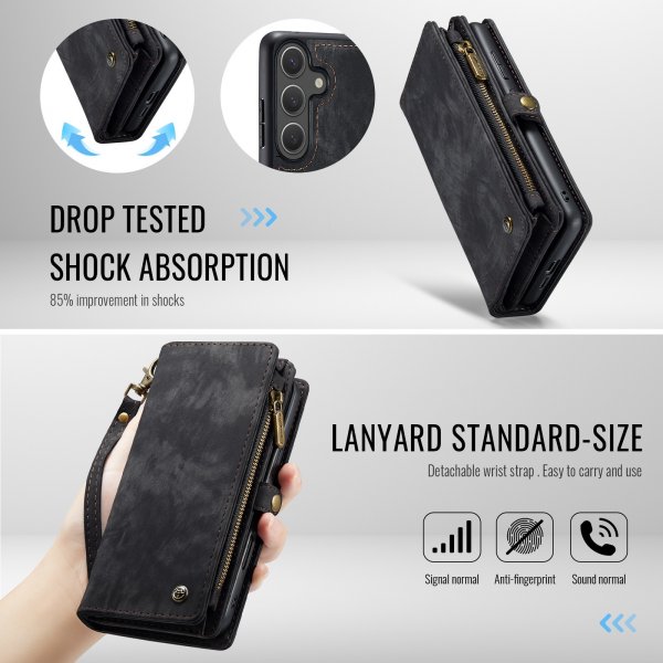 CaseMe Samsung Galaxy S26 Plus Fodral 008 Series Löstagbart Skal Svart