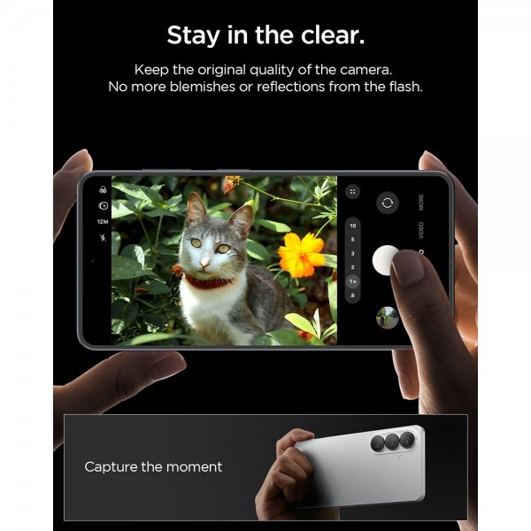 Spigen Samsung Galaxy S26 Plus Kameraskydd GLAS.tR EZ Fit Optik Pro 2-pack Svart