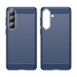 Samsung Galaxy S26 Plus Skal Borstad Kolfibertextur Blå