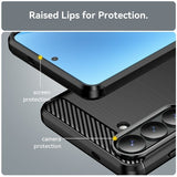 Samsung Galaxy S26 Plus Skal Borstad Kolfibertextur Svart
