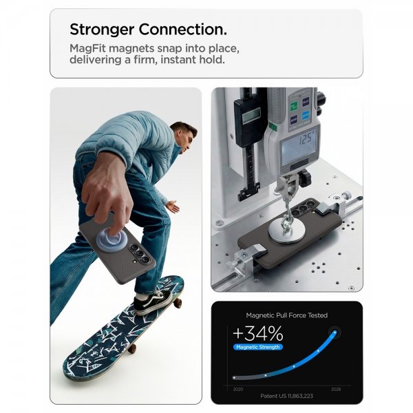 Spigen Samsung Galaxy S26 Skal Liquid Air MagFit Marble Gray