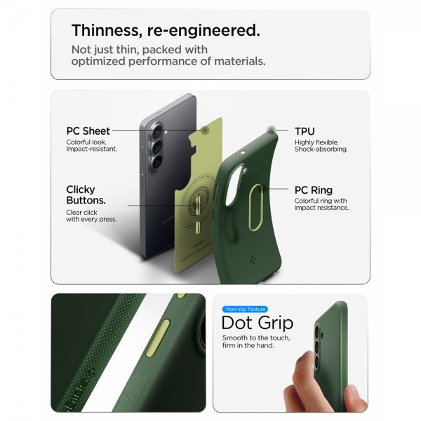 Spigen Samsung Galaxy S26 Skal Nano Pop MagFit Avo Green
