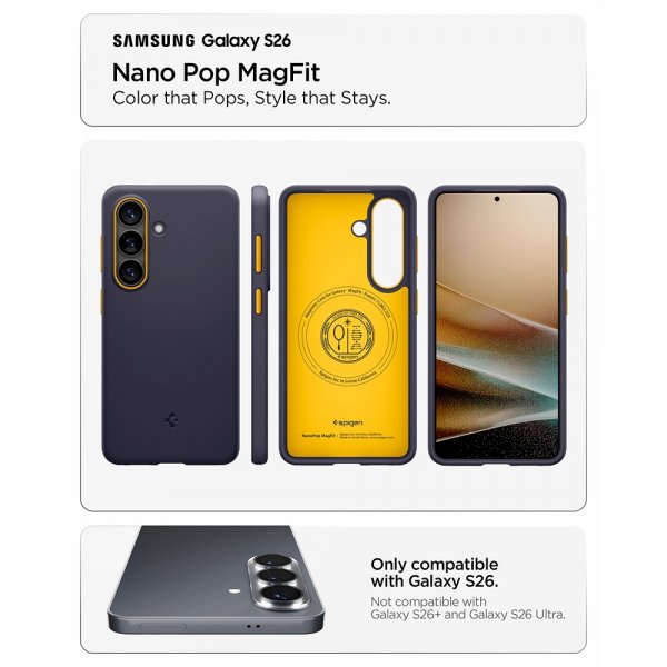 Spigen Samsung Galaxy S26 Skal Nano Pop MagFit Blueberry Navy