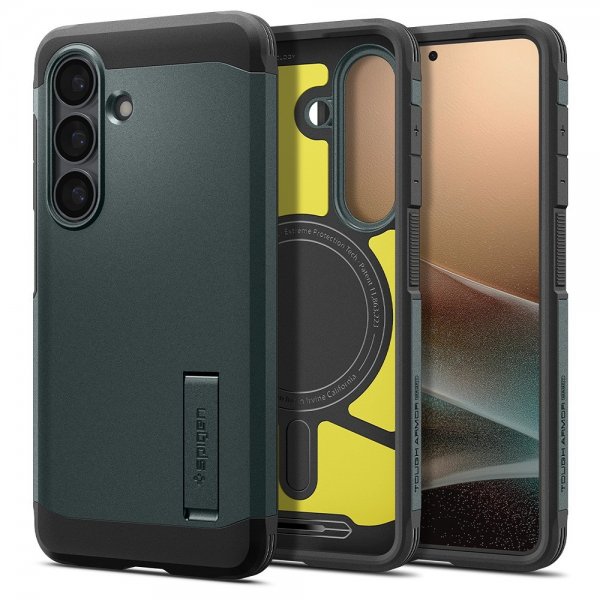Spigen Samsung Galaxy S26 Skal Tough Armor MagFit Abyss Green