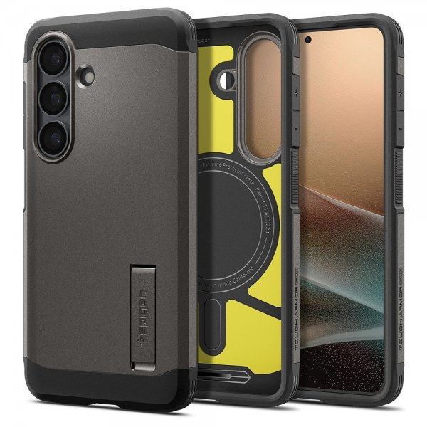 Spigen Samsung Galaxy S26 Skal Tough Armor MagFit Gunmetal