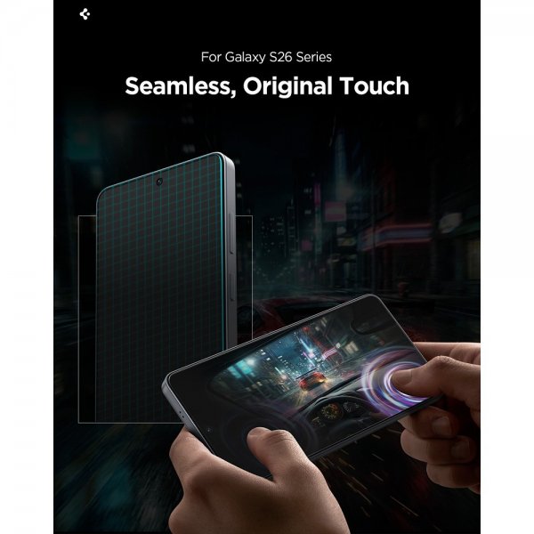 Spigen Samsung Galaxy S26 Skärmskydd GLAS.tR EZ Fit Pro Privacy 2-pack