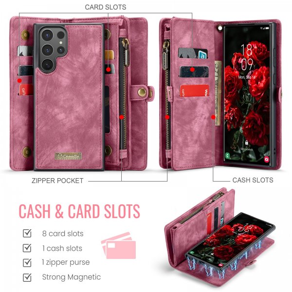 CaseMe Samsung Galaxy S26 Ultra Fodral 008 Series Löstagbart Skal Röd