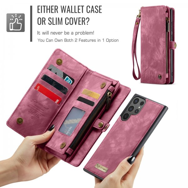 CaseMe Samsung Galaxy S26 Ultra Fodral 008 Series Löstagbart Skal Röd
