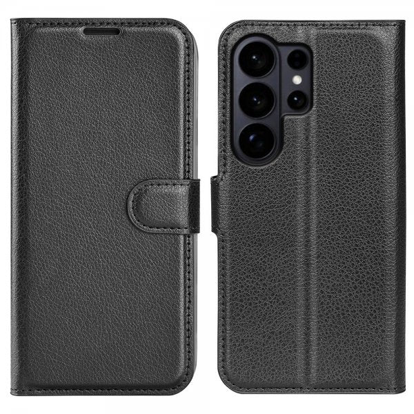 Samsung Galaxy S26 Ultra Fodral Litchi Svart