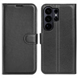 Samsung Galaxy S26 Ultra Fodral Litchi Svart