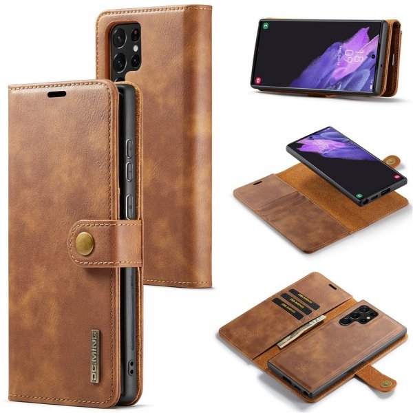 Dg.Ming Samsung Galaxy S26 Ultra Fodral med Löstagbart Skal Brun