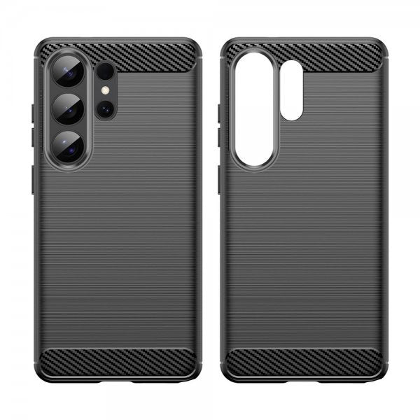 Samsung Galaxy S26 Ultra Skal Borstad Kolfibertextur Svart