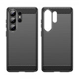 Samsung Galaxy S26 Ultra Skal Borstad Kolfibertextur Svart