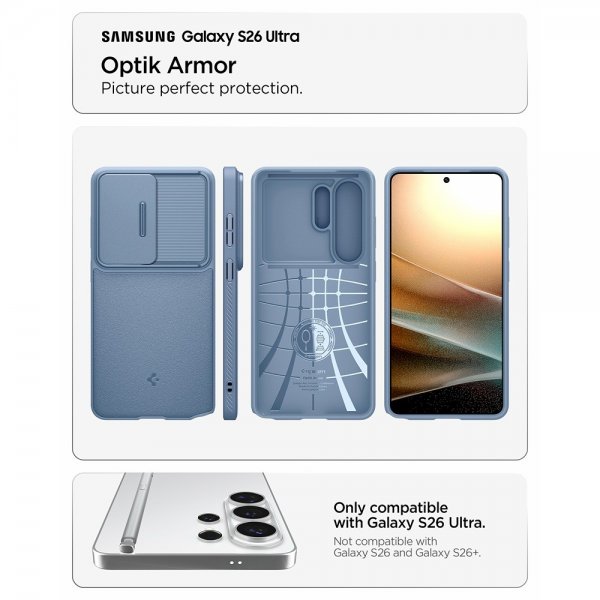 Spigen Samsung Galaxy S26 Ultra Skal Optik Armor Light Blue
