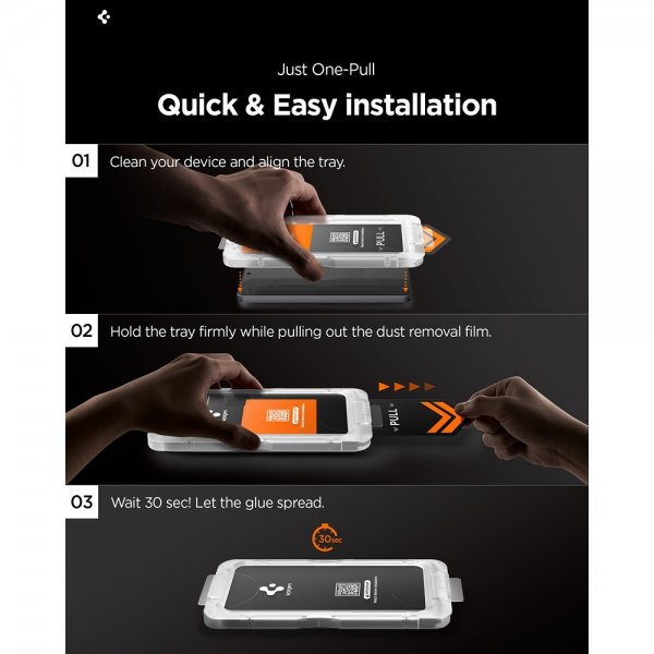 Spigen Samsung Galaxy S26 Ultra Skärmskydd GLAS.tR EZ Fit Pro Privacy 2-pack