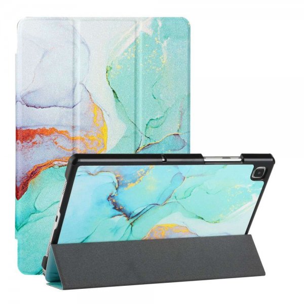 Samsung Galaxy Tab A7 Fodral Motiv Grön Marmor