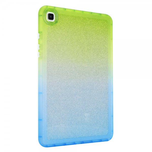 Samsung Galaxy Tab A7 Skal Glitter Gradient Grön Blå