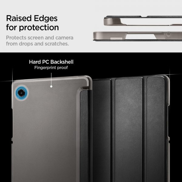 Spigen Samsung Galaxy Tab A9/Tab A11 Fodral Smart Fold Svart