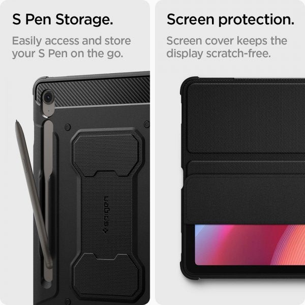 Spigen Samsung Galaxy Tab S10 FE Fodral Rugged Armor Pro Matte Black