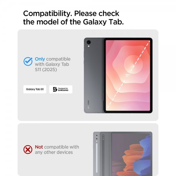Spigen Samsung Galaxy Tab S11 Fodral Ultra Hybrid Pro Grå