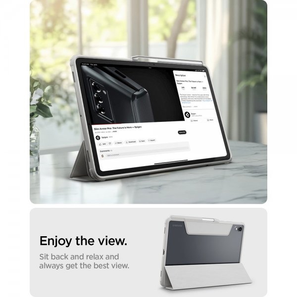 Spigen Samsung Galaxy Tab S11 Fodral Ultra Hybrid Pro Grå