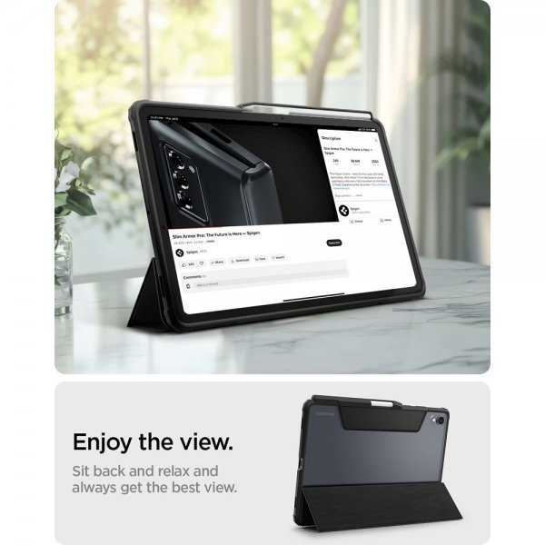 Spigen Samsung Galaxy Tab S11 Fodral Ultra Hybrid Pro Svart