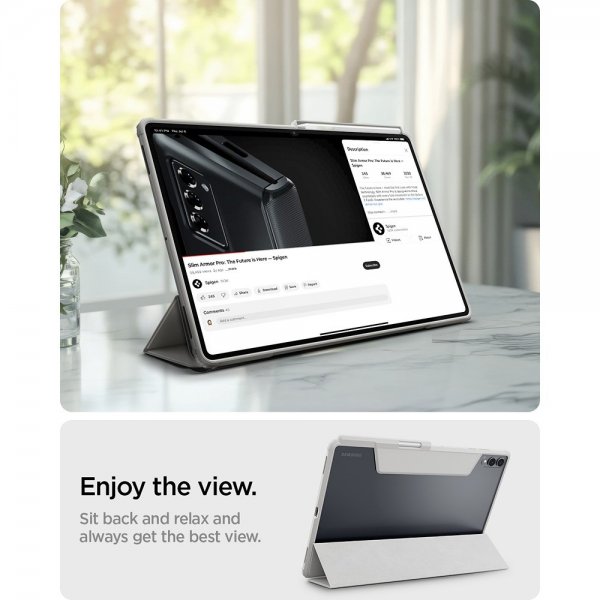 Spigen Samsung Galaxy Tab S11 Ultra Fodral Ultra Hybrid Pro Grå