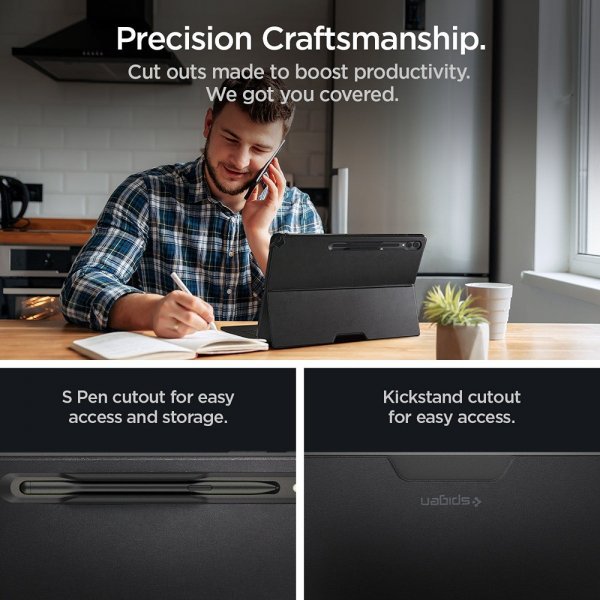 Spigen Samsung Galaxy Tab S8 Ultra/S9 Ultra/S10 Ultra Skal Thin Fit Pro Svart