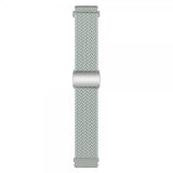 Samsung Galaxy Watch 20mm Armband Flätad Nylon Ljusgrå