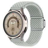 Samsung Galaxy Watch 20mm Armband Flätad Nylon Ljusgrå