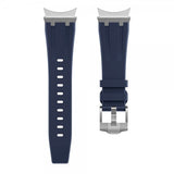 Samsung Galaxy Watch 20mm Armband i Silikon Silver Spänne Blå