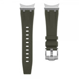 Samsung Galaxy Watch 20mm Armband i Silikon Silver Spänne Grön