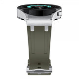 Samsung Galaxy Watch 20mm Armband i Silikon Silver Spänne Grön