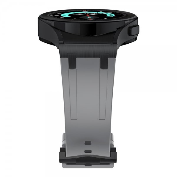 Samsung Galaxy Watch 20mm Armband i Silikon Svart Spänne Grå