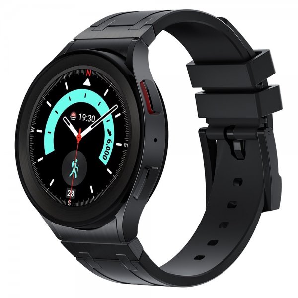 Samsung Galaxy Watch 20mm Armband i Silikon Svart Spänne Svart