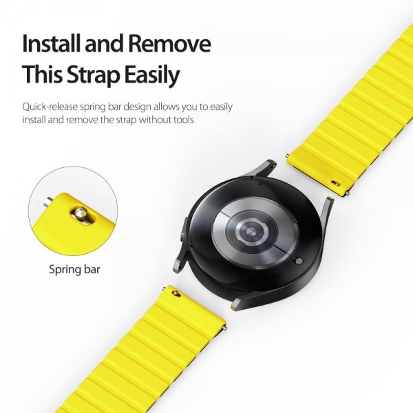 Dux Ducis Samsung Galaxy Watch 20mm Armband LD Series Gul