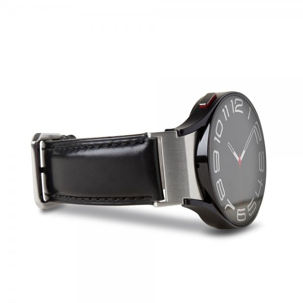 Puro Samsung Galaxy Watch 20mm Armband Leather Band Svart