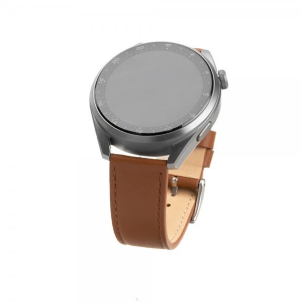 Fixed Samsung Galaxy Watch 20mm Armband Leather Strap Brun