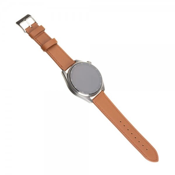 Fixed Samsung Galaxy Watch 20mm Armband Leather Strap Brun