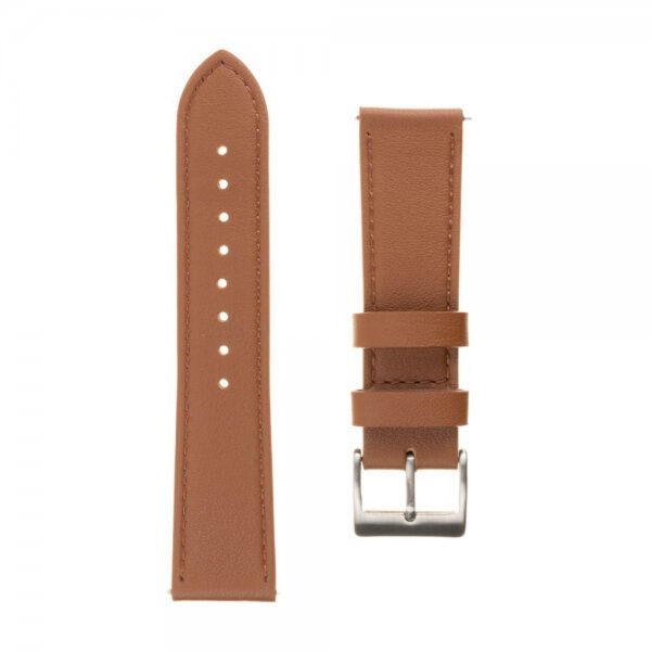 Fixed Samsung Galaxy Watch 20mm Armband Leather Strap Brun