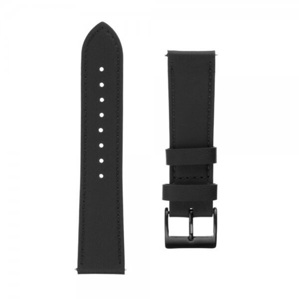 Fixed Samsung Galaxy Watch 20mm Armband Leather Strap Svart