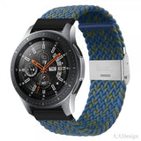 Samsung Galaxy Watch 20mm Armband Nylon Blå Grön