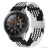 Samsung Galaxy Watch 20mm Armband Nylon Vit Svart