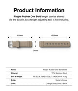 Ringke Samsung Galaxy Watch 20mm Armband Rubber One Bold Band Gray Sand