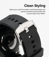 Ringke Samsung Galaxy Watch 20mm Armband Rubber One Bold Band Svart