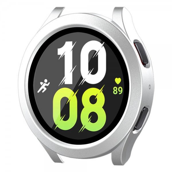 Enkay Samsung Galaxy Watch 4/5 44mm Skal med Inbyggt skärmskydd Matt Silver