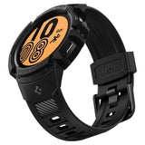 Spigen Samsung Galaxy Watch 4/5 44mm Skal och Armband Rugged Armor Pro Svart