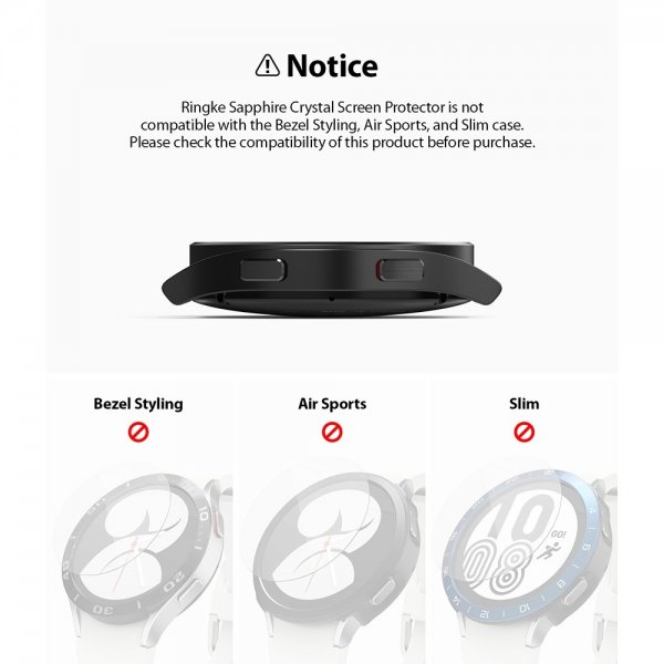 Ringke Samsung Galaxy Watch 4/5 44mm Skärmskydd Sapphire Crystal Screen Protector