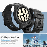 Spigen Samsung Galaxy Watch 6 40mm Skal och Armband Rugged Armor Pro Svart